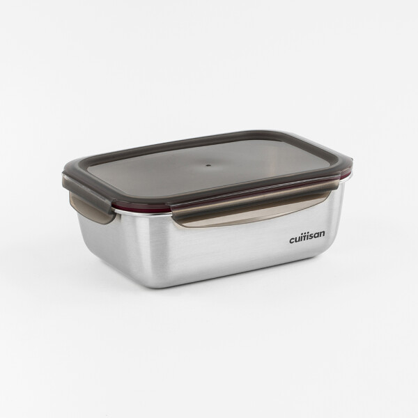Airtight container in stainless steel, rectangle, 2800ml