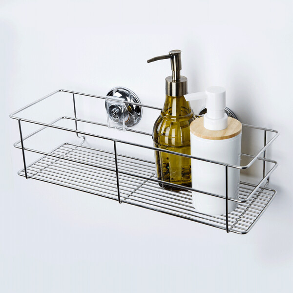 wide bath and shower shelf storage basket