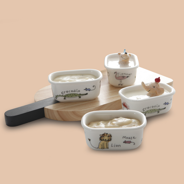ZEN by CandL Premium porcelain Baby food container 4-set