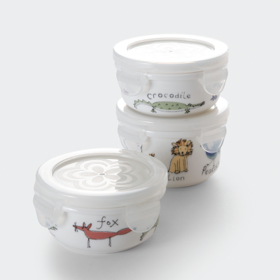 ZEN by CandL Premium porcelain Baby food container 3-set