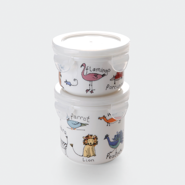 ZEN by CandL Premium porcelain Baby food storage container 2-set