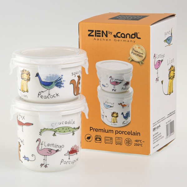 ZEN by CandL Premium Porzellan Baby Frischhaltedosen 2-set