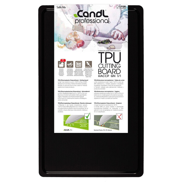 CandL Professional Cutting Board charcoal (GN1 Serie)
